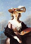 Self Portrait in a Straw Hat by Elisabeth Louise Vigee-Le Brun